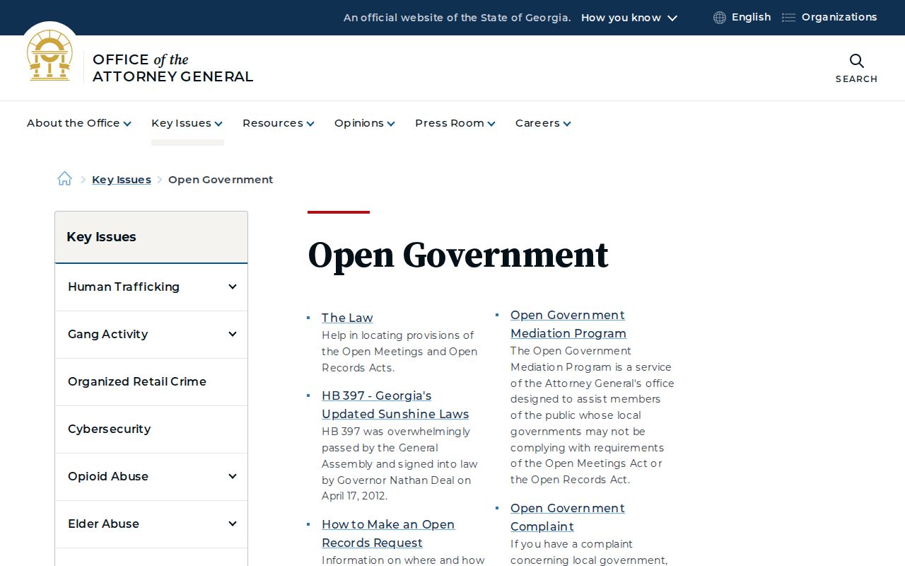 Georgia Open Records Act source for Macon County arrest reports
