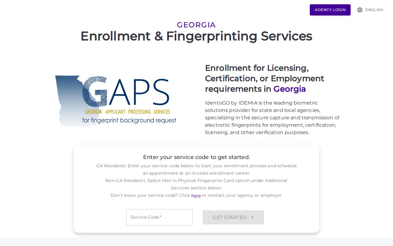 GAPS fingerprint route for Macon County arrest record review