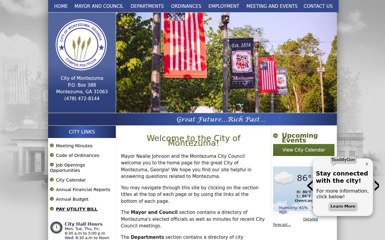 Official City of Montezuma information and traffic citation link