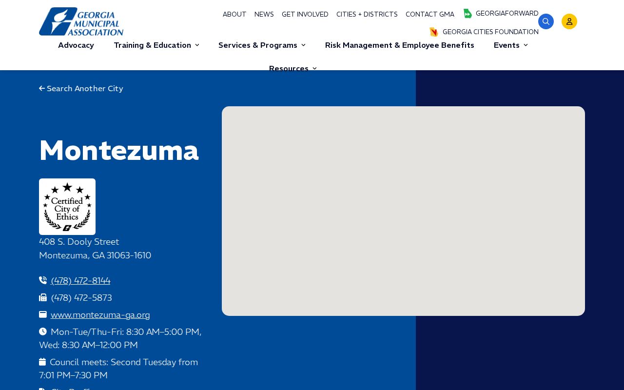 Georgia Municipal Association profile for Montezuma