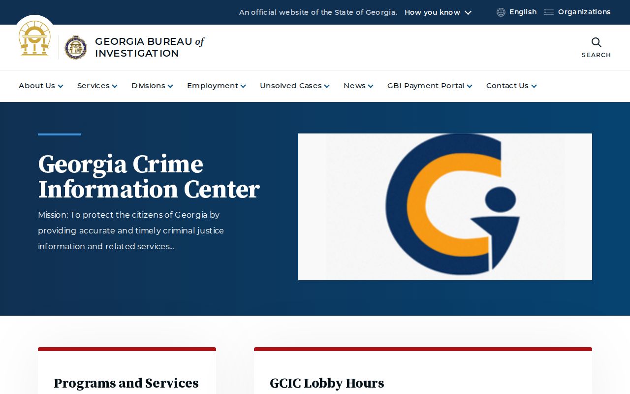 Macon County criminal history GCIC services source