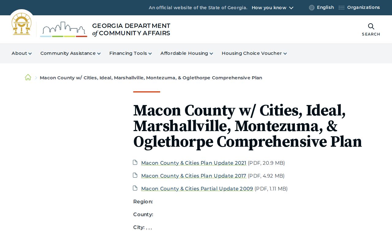 Macon County criminal history comprehensive planning source
