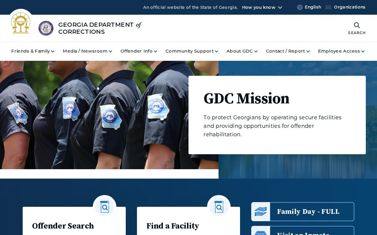Georgia Department of Corrections context for Macon County registry searches